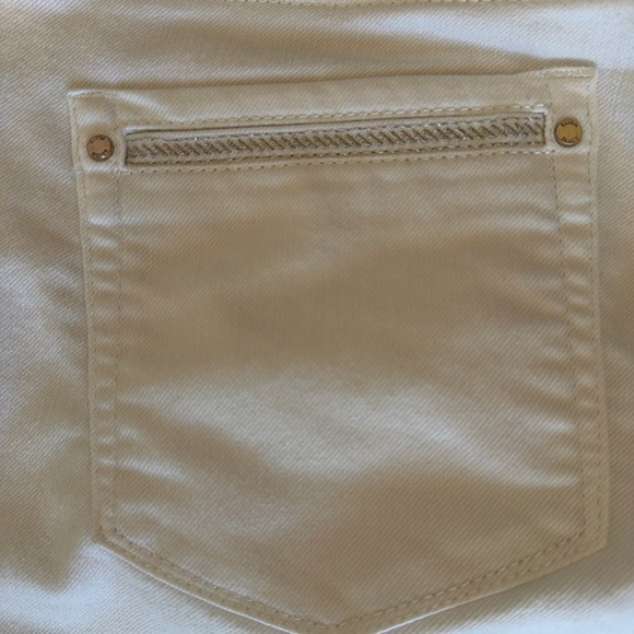 White House Black Market Women's Cream Straight Leg Jeans - Picture 3 of 8